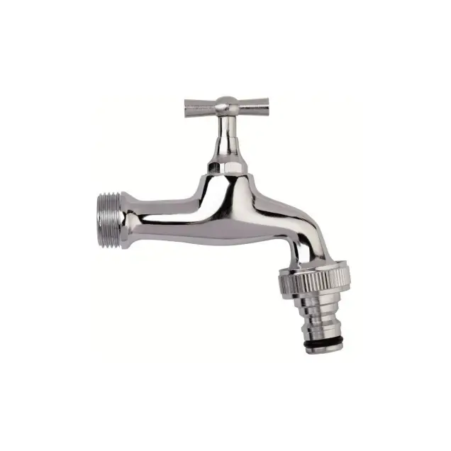 Gartenhahn 3/4" Chrom mit Dichtung